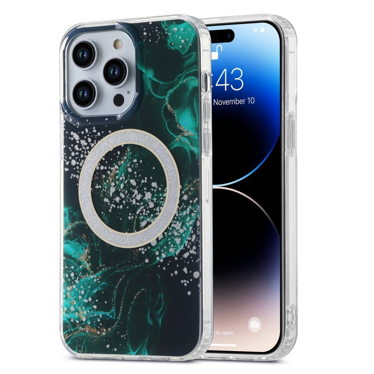 Dual-side IMD Marble Magsafe Phone Case, For iPhone 15 Pro Max, For iPhone 14, For iPhone 14 Pro