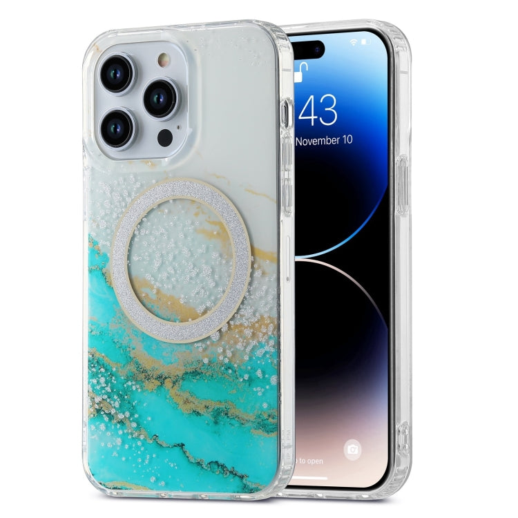 Dual-side IMD Marble Magsafe Phone Case, For iPhone 15 Pro Max, For iPhone 14, For iPhone 14 Pro