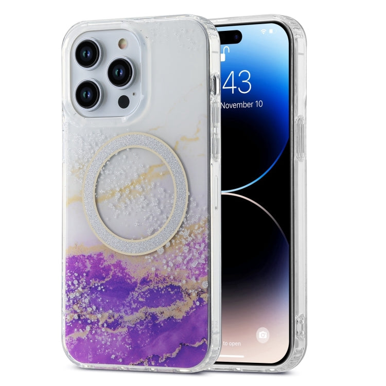Dual-side IMD Marble Magsafe Phone Case, For iPhone 15 Pro Max, For iPhone 14, For iPhone 14 Pro