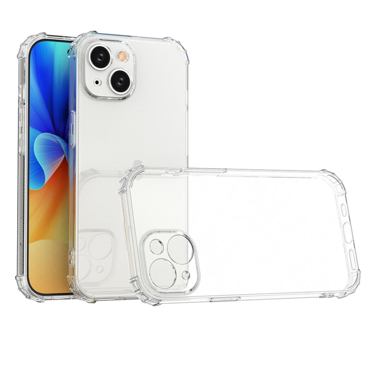 Four-Corner Shockproof Clear TPU Phone Case, For iPhone 16 Pro Max, For iPhone 16 Pro, For iPhone 16 Plus, For iPhone 16, For iPhone 15 Pro Max, For iPhone 15 Pro, For iPhone 15 Plus, For iPhone 15