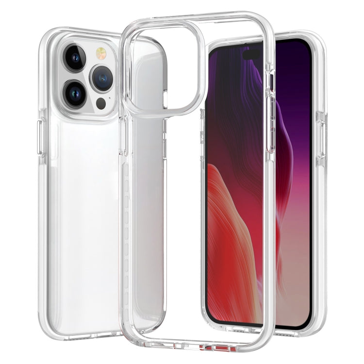 Two-color Shockproof High Transparency TPU Phone Case, For iPhone 16 Pro Max, For iPhone 16 Pro, For iPhone 16 Plus, For iPhone 16, For iPhone 15 Pro Max, For iPhone 15 Pro, For iPhone 15 Plus, For iPhone 15