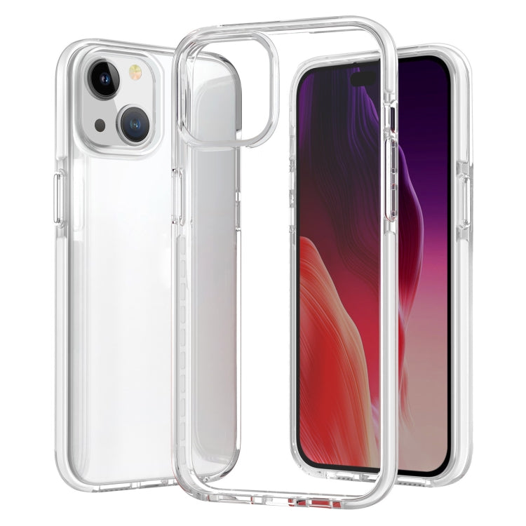 Two-color Shockproof High Transparency TPU Phone Case, For iPhone 16 Pro Max, For iPhone 16 Pro, For iPhone 16 Plus, For iPhone 16, For iPhone 15 Pro Max, For iPhone 15 Pro, For iPhone 15 Plus, For iPhone 15