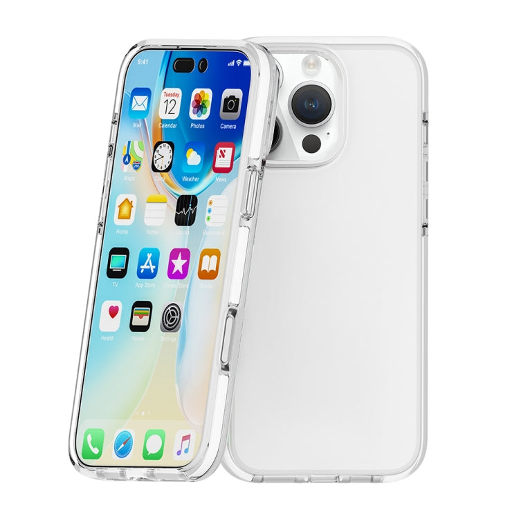 Two-color Shockproof High Transparency TPU Phone Case, For iPhone 16 Pro Max, For iPhone 16 Pro, For iPhone 16 Plus, For iPhone 16, For iPhone 15 Pro Max, For iPhone 15 Pro, For iPhone 15 Plus, For iPhone 15