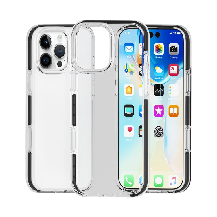 Two-color Shockproof High Transparency TPU Phone Case, For iPhone 16 Pro Max, For iPhone 16 Pro, For iPhone 16 Plus, For iPhone 16, For iPhone 15 Pro Max, For iPhone 15 Pro, For iPhone 15 Plus, For iPhone 15