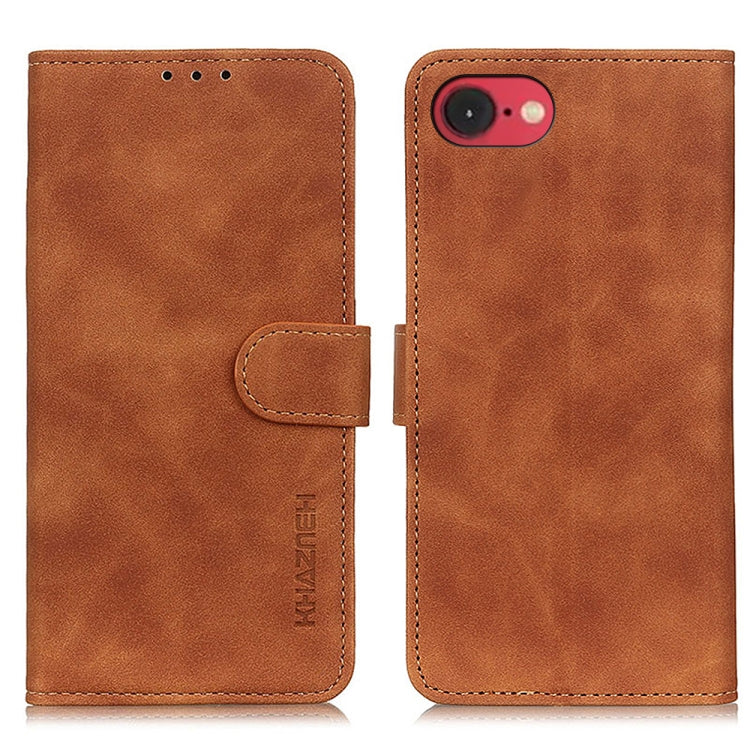 KHAZNEH Retro Texture Leather Phone Case, For iPhone 16 Pro Max, For iPhone 16 Pro, For iPhone 16 Plus, For iPhone 16, For iPhone SE 2024, For iPhone 15 Pro Max, For iPhone 15 Pro, For iPhone 15 Plus