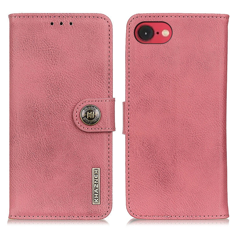 KHAZNEH Cowhide Texture Horizontal Flip Leather Phone Case, For iPhone 16 Pro Max, For iPhone 16 Pro, For iPhone 16 Plus, For iPhone 16, For iPhone SE 2024, For iPhone 15 Pro Max, For iPhone 15 Pro, For iPhone 15 Plus