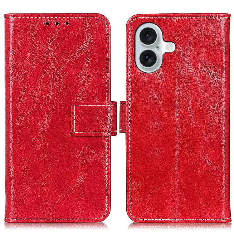 Retro Crazy Horse Texture Horizontal Flip Leather Phone Case, For iPhone 16 Pro Max, For iPhone 16 Pro, For iPhone 16 Plus, For iPhone 16, For iPhone SE 2024, For iPhone 15 Pro Max