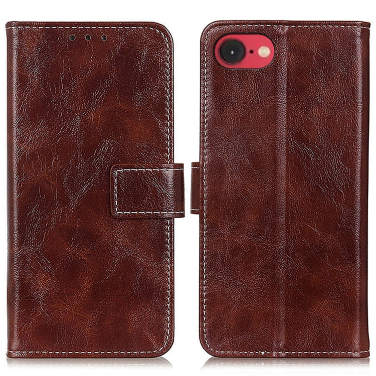 Retro Crazy Horse Texture Horizontal Flip Leather Phone Case, For iPhone 16 Pro Max, For iPhone 16 Pro, For iPhone 16 Plus, For iPhone 16, For iPhone SE 2024, For iPhone 15 Pro Max