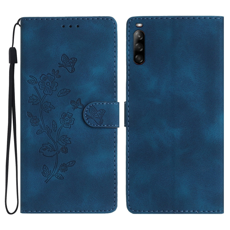 Flower Butterfly Embossing Pattern Leather Phone Case, For Sony Xperia L4, For Sony Xperia 5, For Sony Xperia L3, For Sony Xperia 10