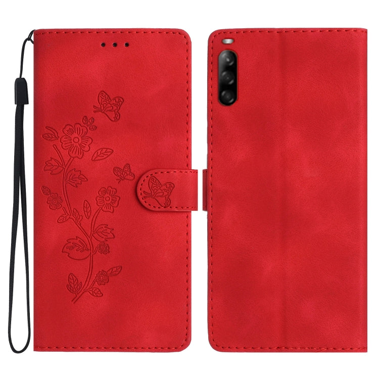 Flower Butterfly Embossing Pattern Leather Phone Case, For Sony Xperia L4, For Sony Xperia 5, For Sony Xperia L3, For Sony Xperia 10