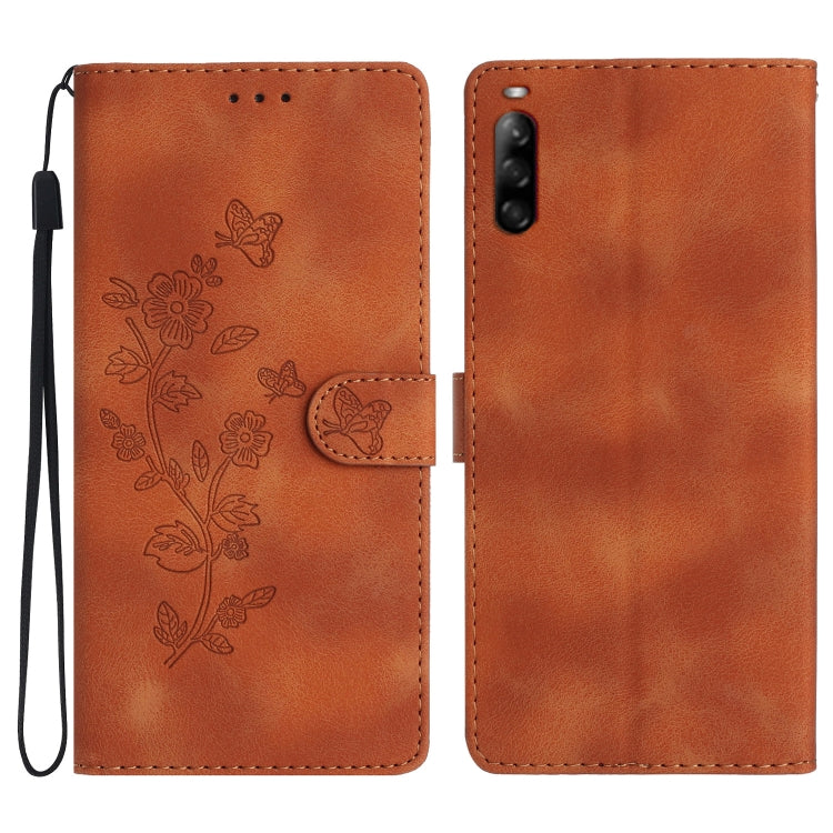 Flower Butterfly Embossing Pattern Leather Phone Case, For Sony Xperia L4, For Sony Xperia 5, For Sony Xperia L3, For Sony Xperia 10