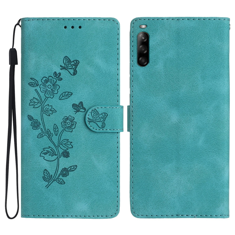 Flower Butterfly Embossing Pattern Leather Phone Case, For Sony Xperia L4, For Sony Xperia 5, For Sony Xperia L3, For Sony Xperia 10