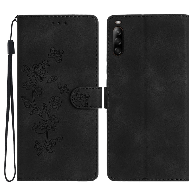 Flower Butterfly Embossing Pattern Leather Phone Case, For Sony Xperia L4, For Sony Xperia 5, For Sony Xperia L3, For Sony Xperia 10