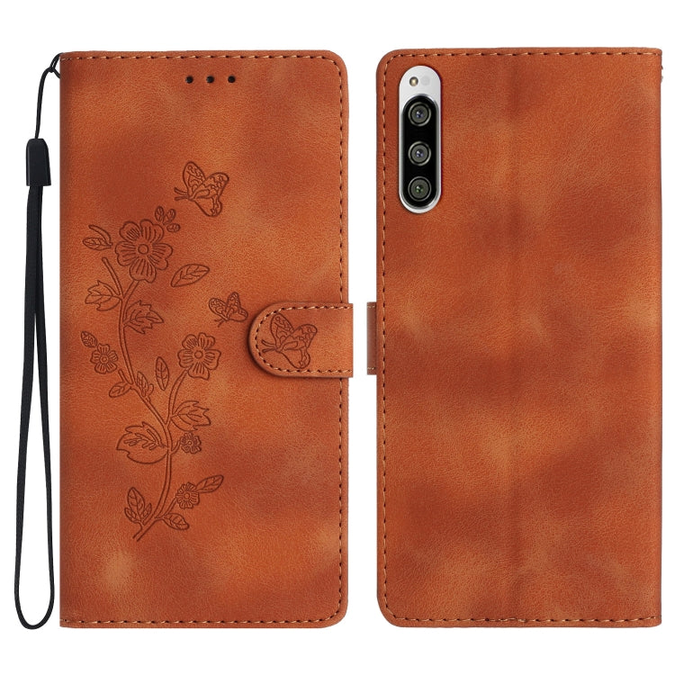 Flower Butterfly Embossing Pattern Leather Phone Case, For Sony Xperia L4, For Sony Xperia 5, For Sony Xperia L3, For Sony Xperia 10