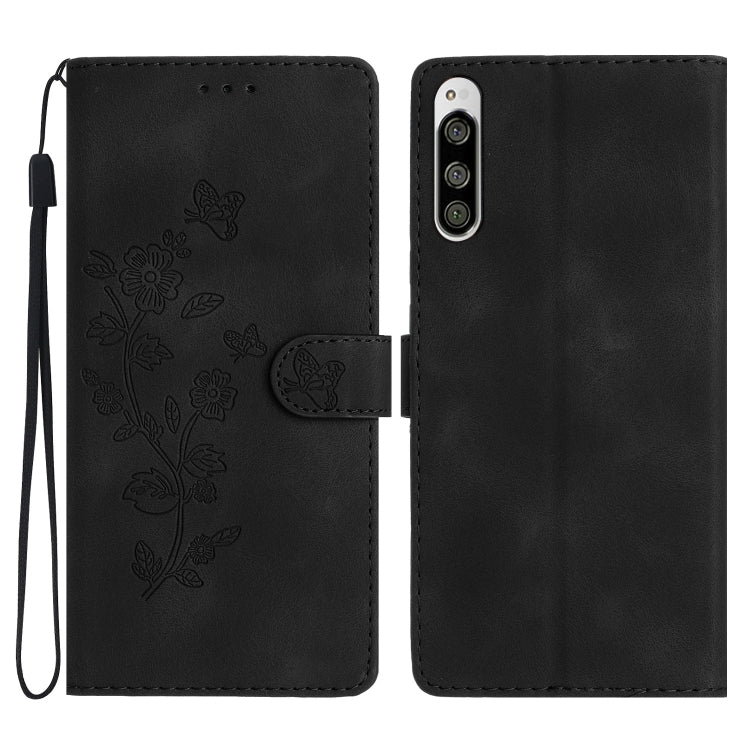 Flower Butterfly Embossing Pattern Leather Phone Case, For Sony Xperia L4, For Sony Xperia 5, For Sony Xperia L3, For Sony Xperia 10