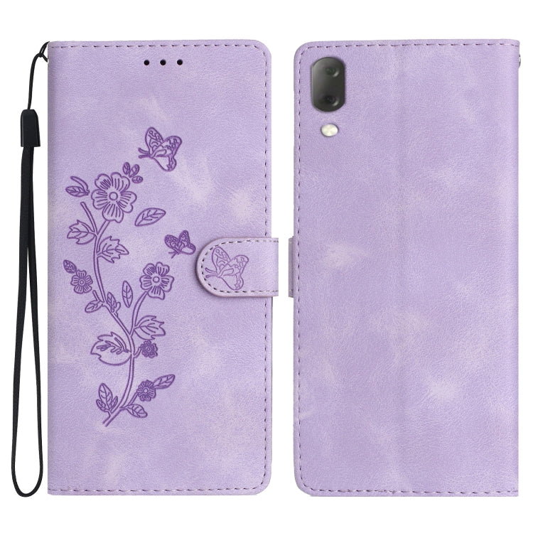 Flower Butterfly Embossing Pattern Leather Phone Case, For Sony Xperia L4, For Sony Xperia 5, For Sony Xperia L3, For Sony Xperia 10