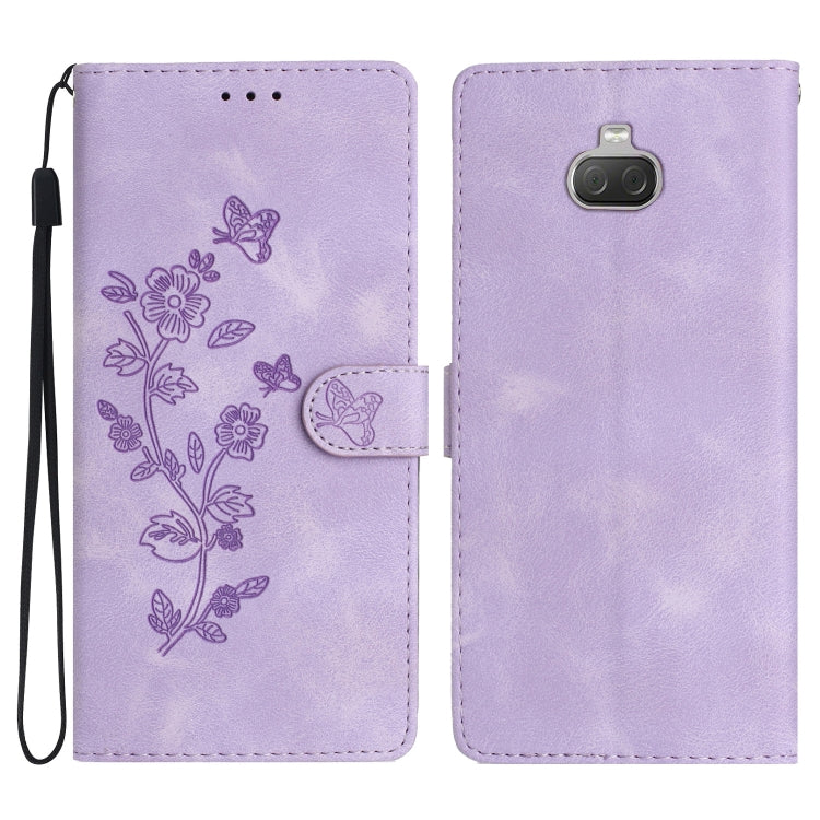 Flower Butterfly Embossing Pattern Leather Phone Case, For Sony Xperia L4, For Sony Xperia 5, For Sony Xperia L3, For Sony Xperia 10