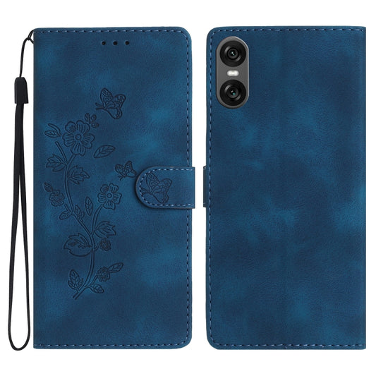 Flower Butterfly Embossing Pattern Leather Phone Case, For Sony Xperia 10 VI, For Sony Xperia 1 VI, For Sony Xperia 1 V, For Sony Xperia 10 V, For Sony Xperia 10 IV