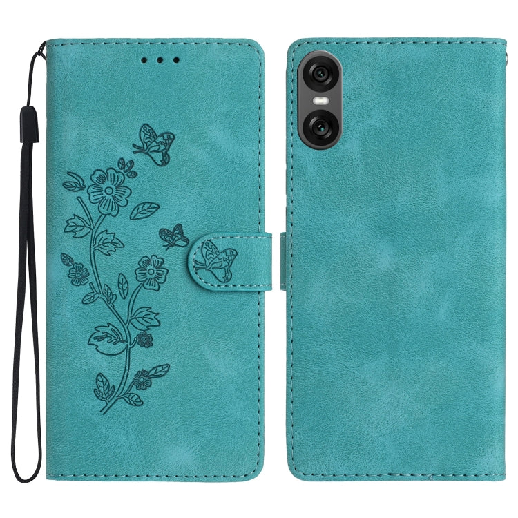 Flower Butterfly Embossing Pattern Leather Phone Case, For Sony Xperia 10 VI, For Sony Xperia 1 VI, For Sony Xperia 1 V, For Sony Xperia 10 V, For Sony Xperia 10 IV