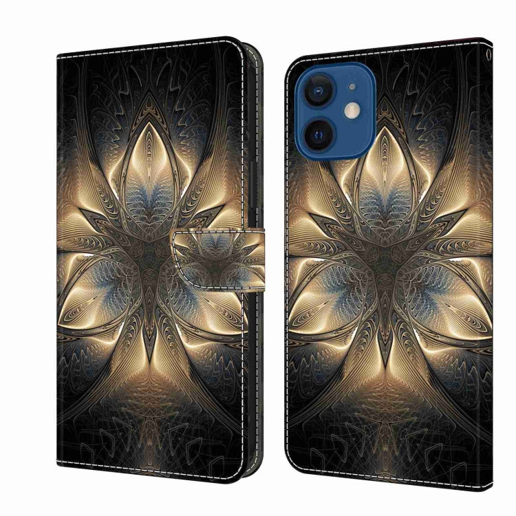 Crystal 3D Shockproof Protective Leather Phone Case, For iPhone 12 mini / 13 mini