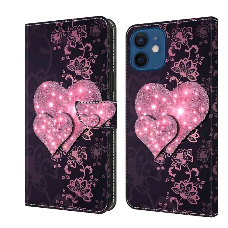 Crystal 3D Shockproof Protective Leather Phone Case, For iPhone 12 mini / 13 mini