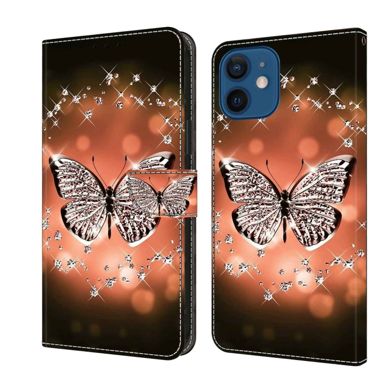 Crystal 3D Shockproof Protective Leather Phone Case, For iPhone 12 mini / 13 mini