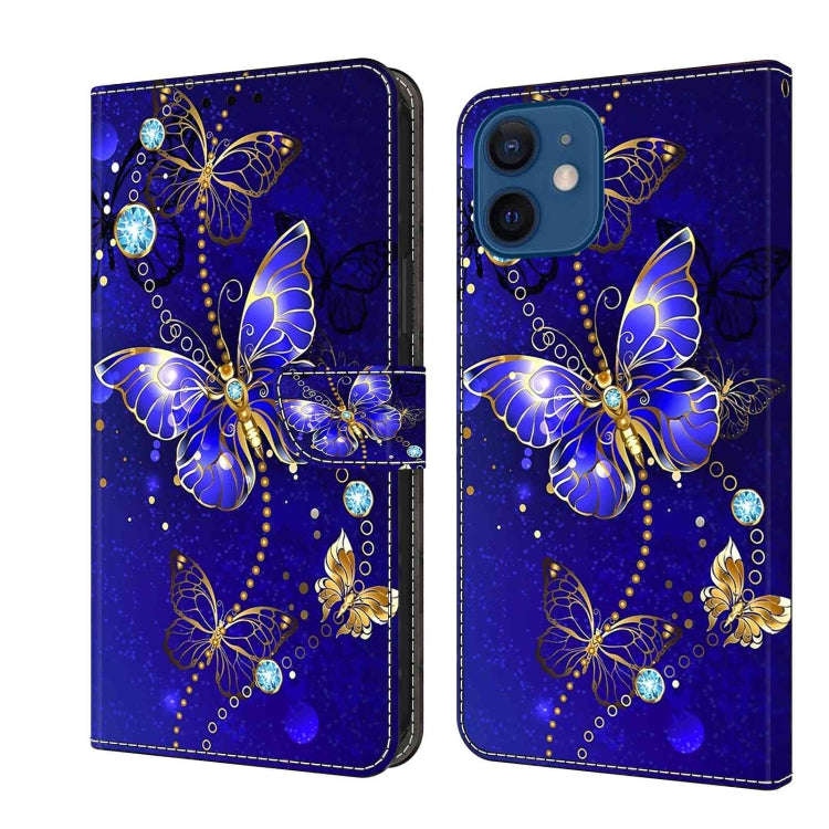 Crystal 3D Shockproof Protective Leather Phone Case, For iPhone 12 mini / 13 mini