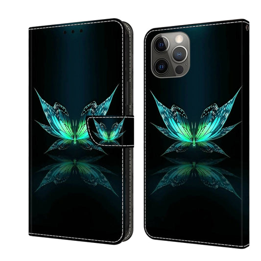 Crystal 3D Shockproof Protective Leather Phone Case, For iPhone 12 / 12 Pro