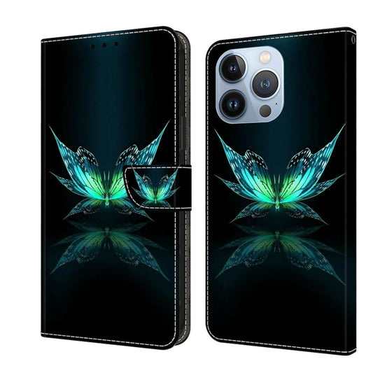 Crystal 3D Shockproof Protective Leather Phone Case, For iPhone 13 Pro