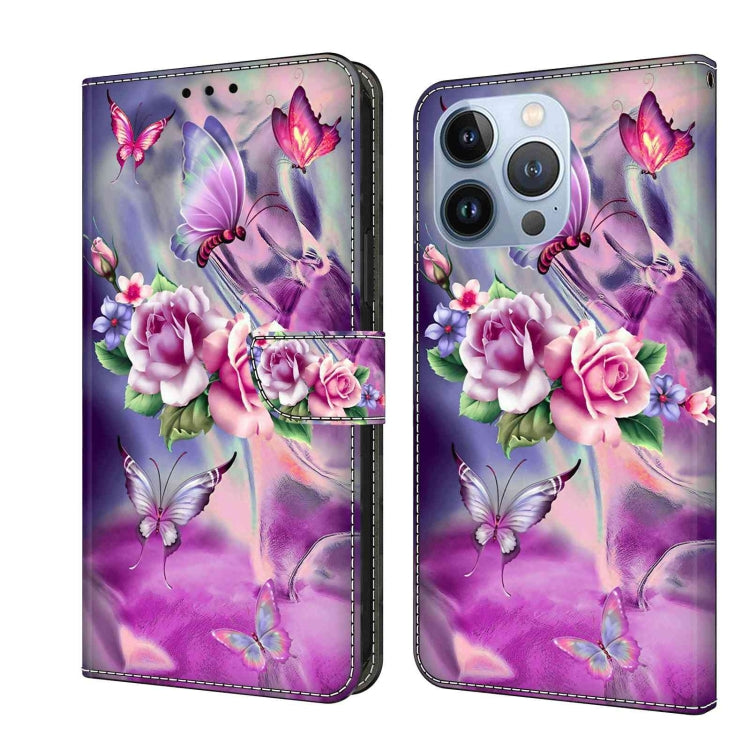 Crystal 3D Shockproof Protective Leather Phone Case, For iPhone 13 Pro