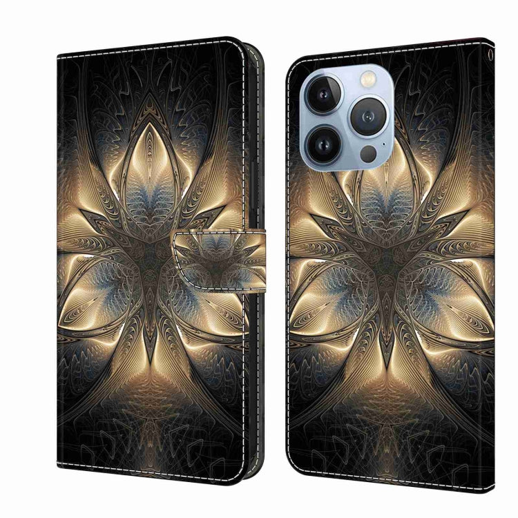 Crystal 3D Shockproof Protective Leather Phone Case, For iPhone 13 Pro