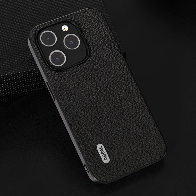 ABEEL Genuine Leather Litchi Texture Phone Case, For iPhone 15 Plus, For iPhone 15, For iPhone 14 Plus, For iPhone 14, For iPhone 14 Pro, For iPhone 14 Pro Max