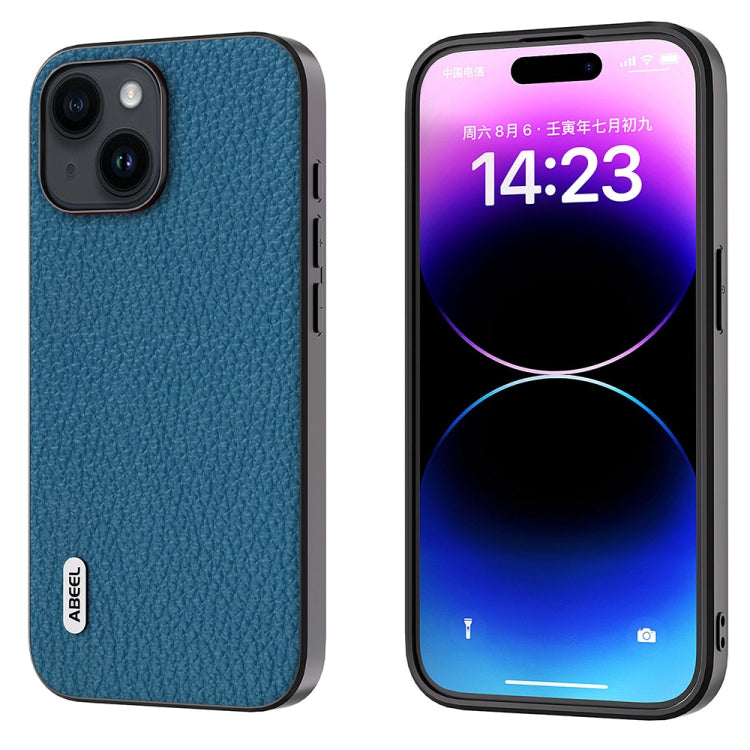 ABEEL Genuine Leather Litchi Texture Phone Case, For iPhone 15 Plus, For iPhone 15, For iPhone 14 Plus, For iPhone 14, For iPhone 14 Pro, For iPhone 14 Pro Max
