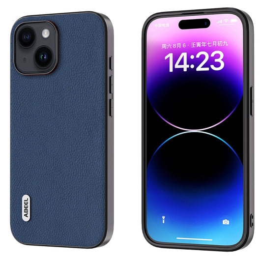 ABEEL Genuine Leather + PC Litchi Texture Phone Case, For iPhone 15 Plus, For iPhone 15, For iPhone 14 Plus, For iPhone 14, For iPhone 14 Pro, For iPhone 14 Pro Max