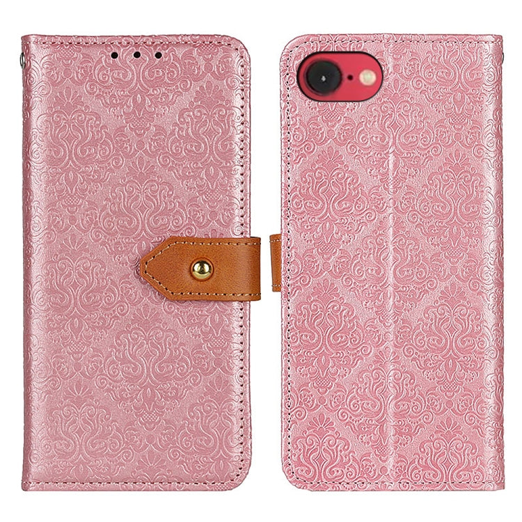 European Floral Embossed Leather Phone Case, For iPhone 16 Pro Max, For iPhone 16 Pro, For iPhone 16 Plus, For iPhone 16, For iPhone SE 2024, For iPhone 15 Pro Max, For iPhone 15 Pro, For iPhone 15 Plus, For iPhone 15