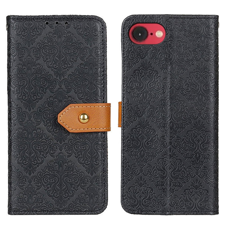 European Floral Embossed Leather Phone Case, For iPhone 16 Pro Max, For iPhone 16 Pro, For iPhone 16 Plus, For iPhone 16, For iPhone SE 2024, For iPhone 15 Pro Max, For iPhone 15 Pro, For iPhone 15 Plus, For iPhone 15