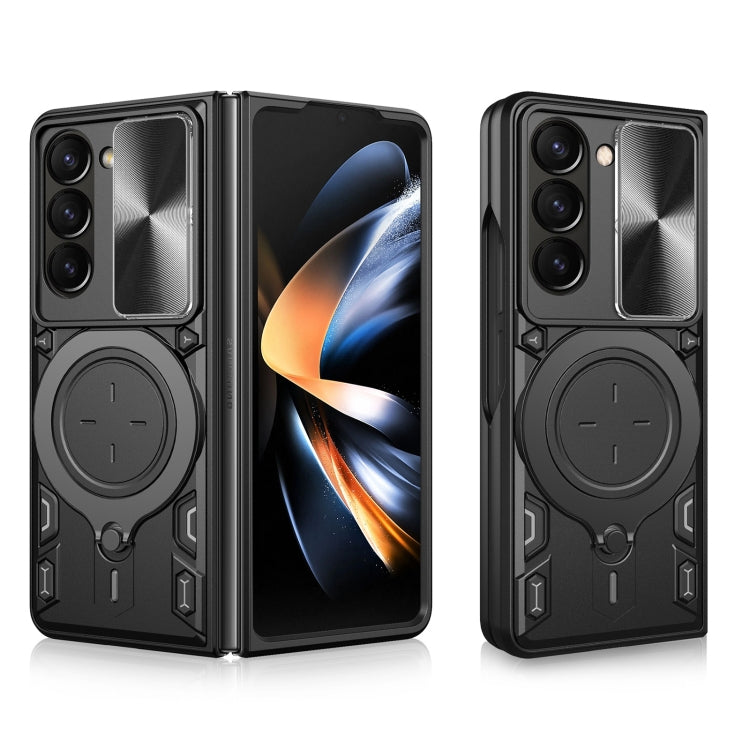 CD Texture Sliding Camshield Magnetic Holder Phone Case