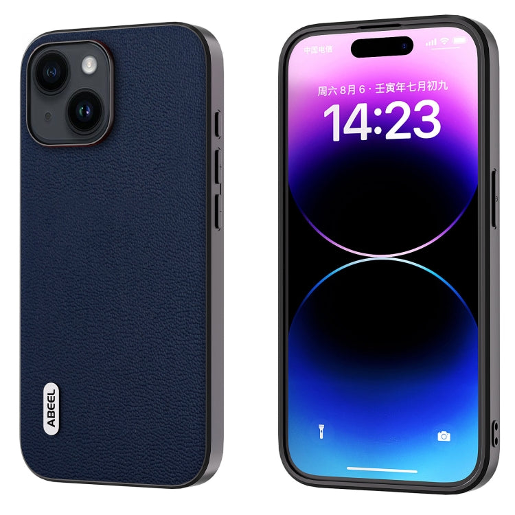 ABEEL Genuine Leather Luolai Series Phone Case, For iPhone 15 Plus, For iPhone 15, For iPhone 14 Plus, For iPhone 14, For iPhone 14 Pro, For iPhone 14 Pro Max