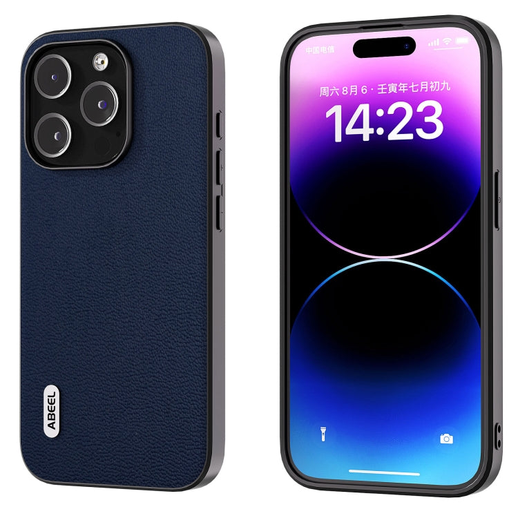 ABEEL Genuine Leather Luolai Series Phone Case, For iPhone 15 Plus, For iPhone 15, For iPhone 14 Plus, For iPhone 14, For iPhone 14 Pro, For iPhone 14 Pro Max