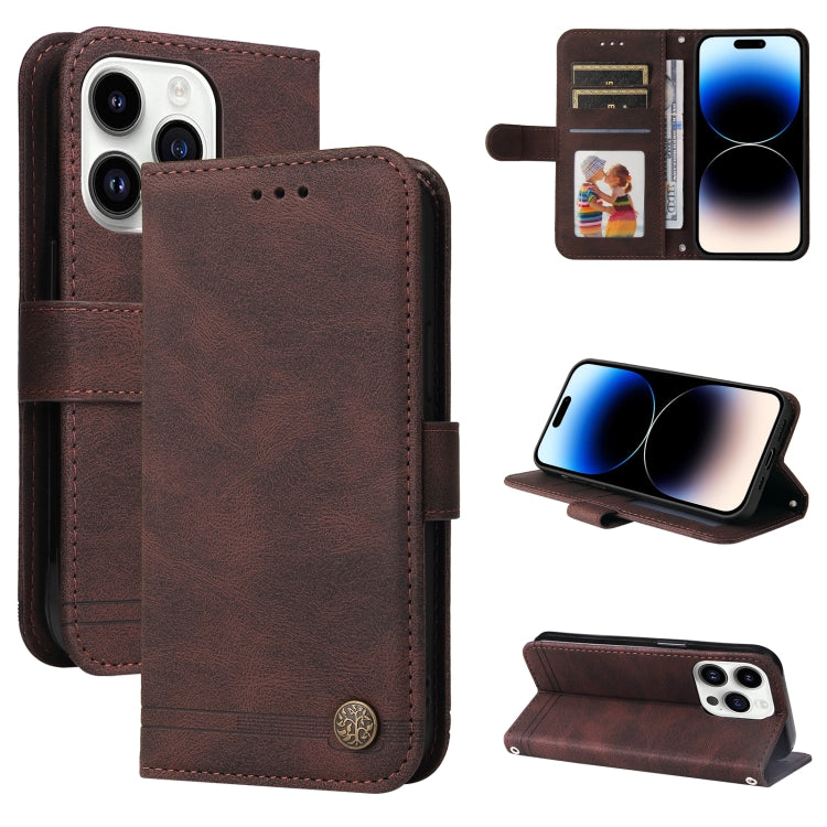 Skin Feel Life Tree Leather Phone Case, For iPhone 15 Pro, For iPhone 15 Plus, For iPhone 15