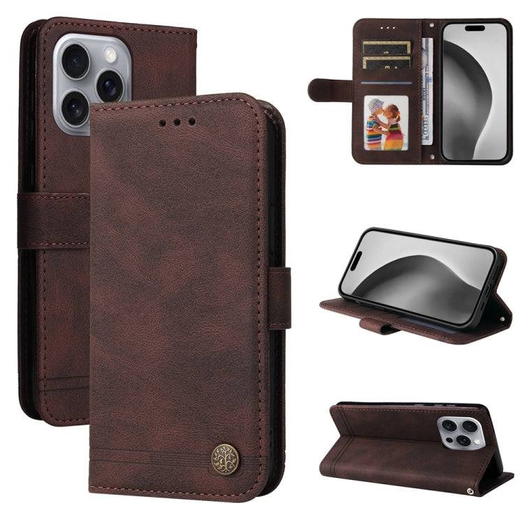 Skin Feel Life Tree Leather Phone Case, For iPhone 16 Pro Max, For iPhone 16 Pro, For iPhone 16 Plus, For iPhone 16, For iPhone SE 20224, For iPhone 15 Pro Max