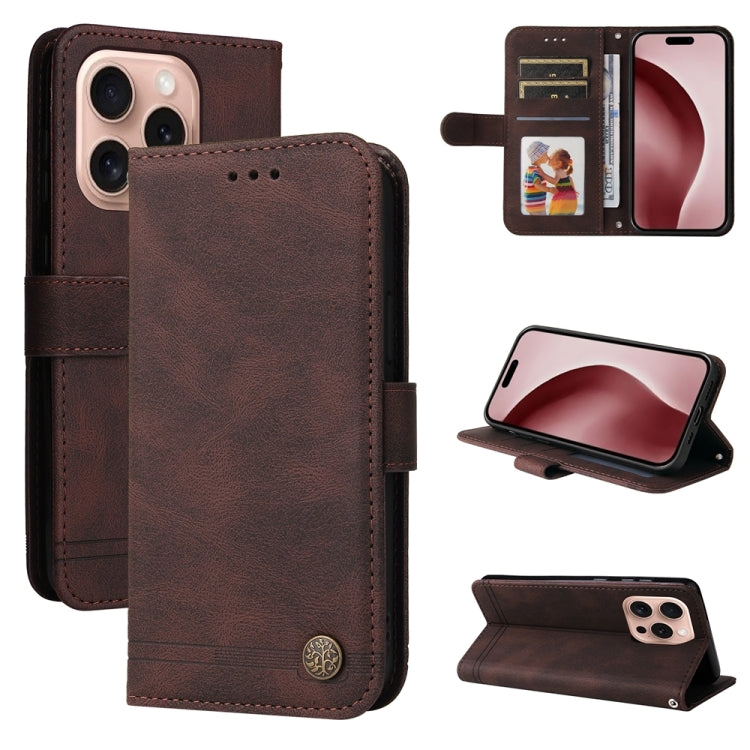 Skin Feel Life Tree Leather Phone Case, For iPhone 16 Pro Max, For iPhone 16 Pro, For iPhone 16 Plus, For iPhone 16, For iPhone SE 20224, For iPhone 15 Pro Max