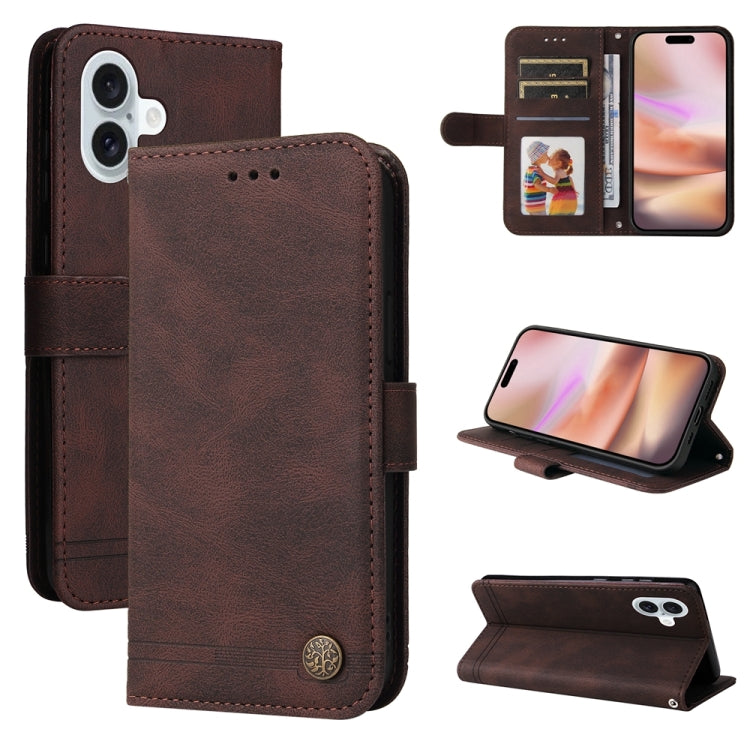 Skin Feel Life Tree Leather Phone Case, For iPhone 16 Pro Max, For iPhone 16 Pro, For iPhone 16 Plus, For iPhone 16, For iPhone SE 20224, For iPhone 15 Pro Max