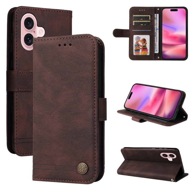 Skin Feel Life Tree Leather Phone Case, For iPhone 16 Pro Max, For iPhone 16 Pro, For iPhone 16 Plus, For iPhone 16, For iPhone SE 20224, For iPhone 15 Pro Max