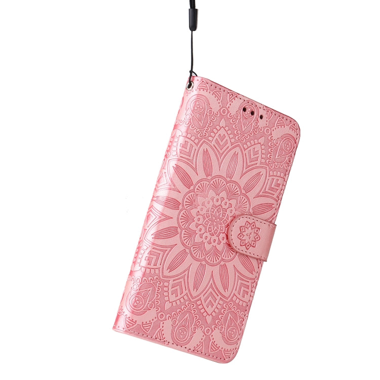 Embossed Sunflower Leather Phone Case, For iPhone 15 Pro, For iPhone 15 Plus, For iPhone 15