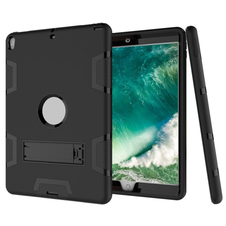 Shockproof PC + Silicone Protective Case，with Holder, For iPad 9.7(2017), For iPad Pro 10.5 inch (2017)