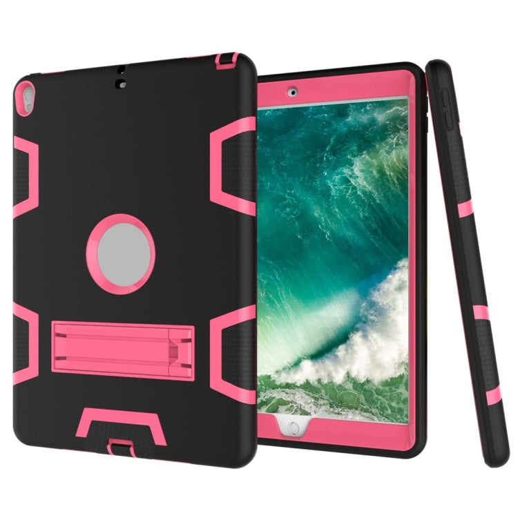 Shockproof PC + Silicone Protective Case，with Holder, For iPad 9.7(2017), For iPad Pro 10.5 inch (2017)