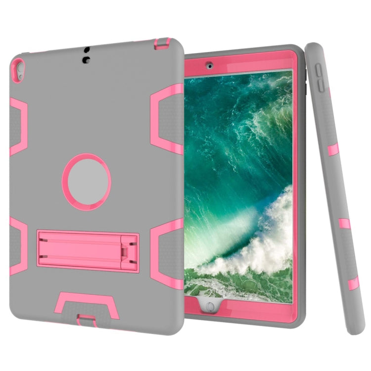 Shockproof PC + Silicone Protective Case，with Holder, For iPad 9.7(2017), For iPad Pro 10.5 inch (2017)