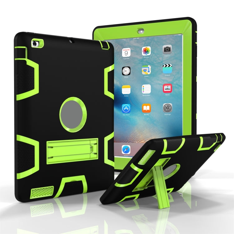 Shockproof PC + Silicone Protective Case，with Holder, For iPad Pro 11 (2018), For iPad 4 / 3 / 2 / 1