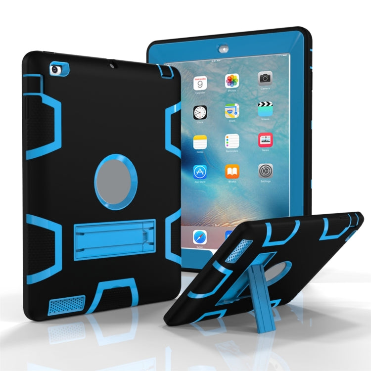 Shockproof PC + Silicone Protective Case，with Holder, For iPad Pro 11 (2018), For iPad 4 / 3 / 2 / 1